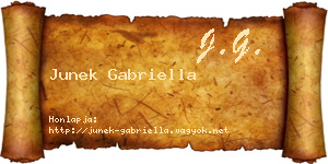 Junek Gabriella névjegykártya