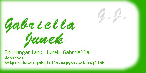 gabriella junek business card